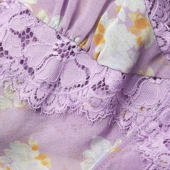 Free People Monday Morning Bodysuit Flower Detail Size XS - Picture 8 of 11